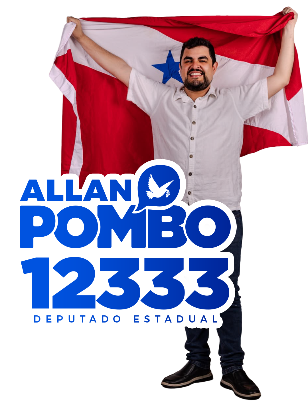 vereador allan pombo abraçando sua eleitora